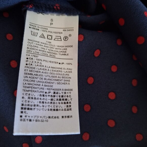 Banana Republic Blue and Red Polka Dot Sleeveless Top - Picture 6 of 8